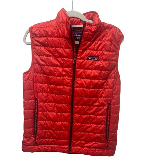 Patagonia Red NanoPuff Insulated Vest S Lightweight sustainable - Picture 1 of 9